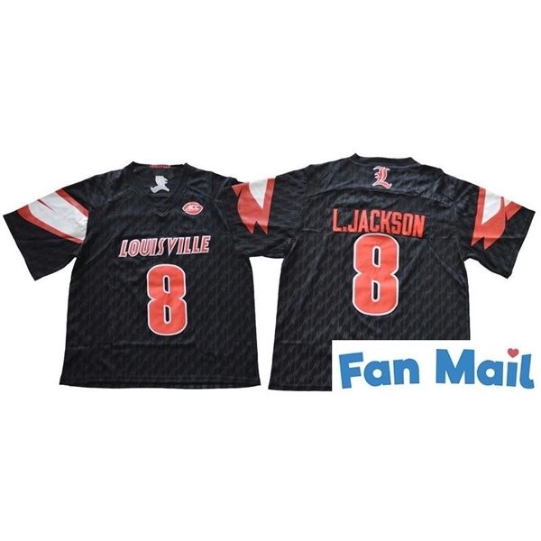 

2018 2019 ncaa louisville cardinal college #8 lamar johnson jersey home black stitched lamar johnson l.johnson university football jerseys