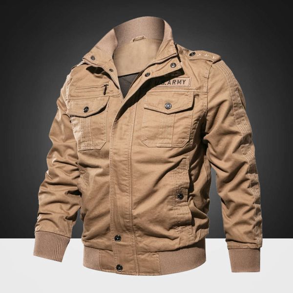 

flying large men's work jacket, Black;brown