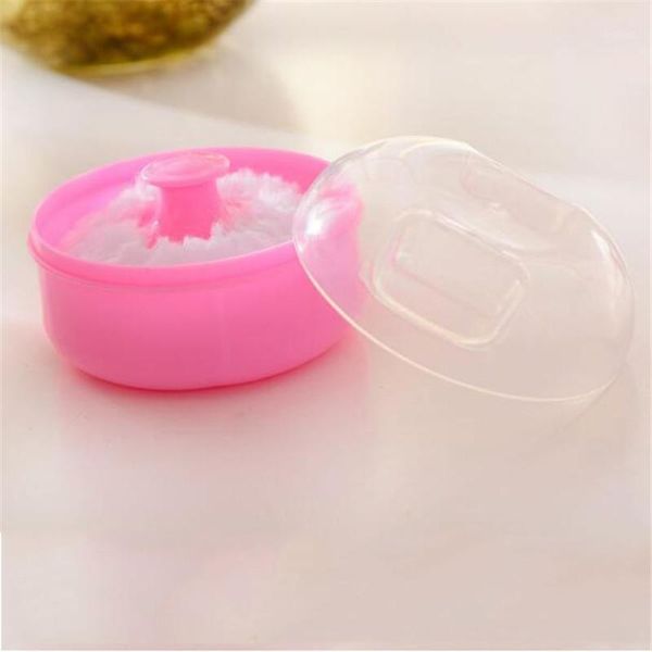 

pieces pink body baby face comfortable sponge infant puff box powder case talcum storage bottles & jars
