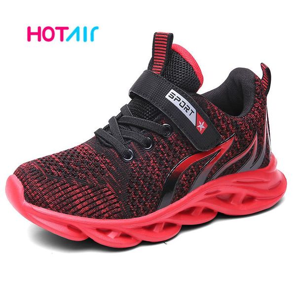 

sneakers 2021 children sport shoes for boys mesh girls casual comfortable trainers kids brand breathable, Black;red