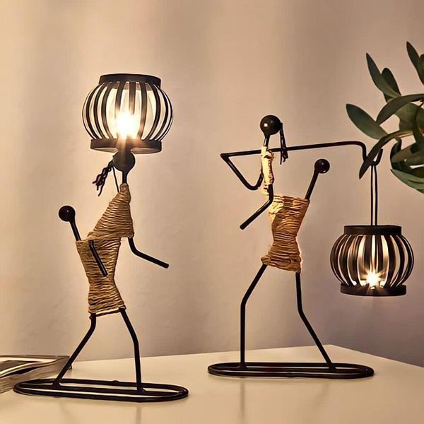 

candle holders retro wrought iron holder personalized creative table decoration
