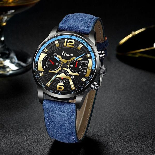 

wristwatches 2021 fashion leather strap watch men quartz personality man's wristwatch calendar, Slivery;brown