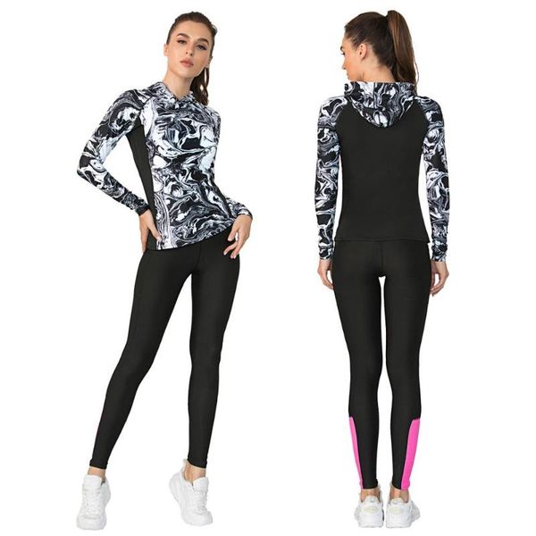 

women yoga set gym clothing female sport fitness suit running clothes long sleeve shirt + leggings women gym yoga bra suits s-xl, White;red