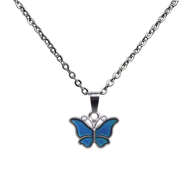 

new arrival fashion butterfly mood necklace change color necklaces, Silver