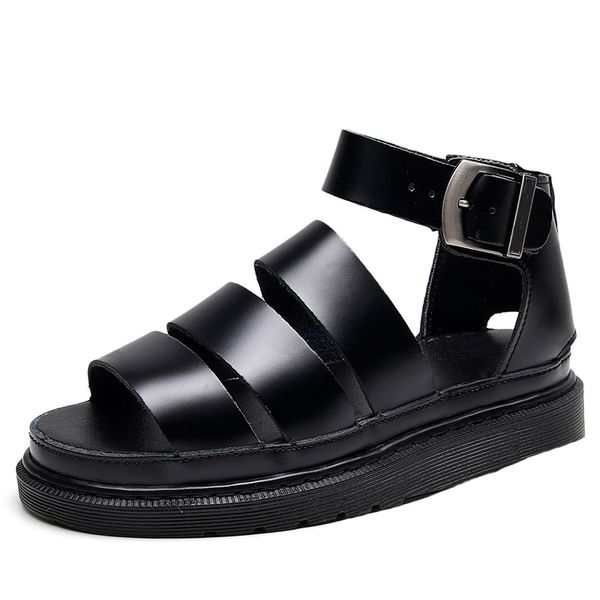 

summer platform black sandals for women roma ankle strap open toe fashion sandal shoes with box big size 35-41