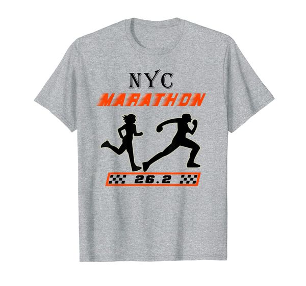 

nyc marathon day t-shirt, White;black