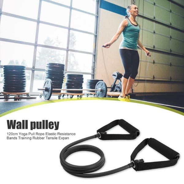 

1.2m durable rubber elastic yoga pull rope resistance bands full body building exercise workout tube tensile expander
