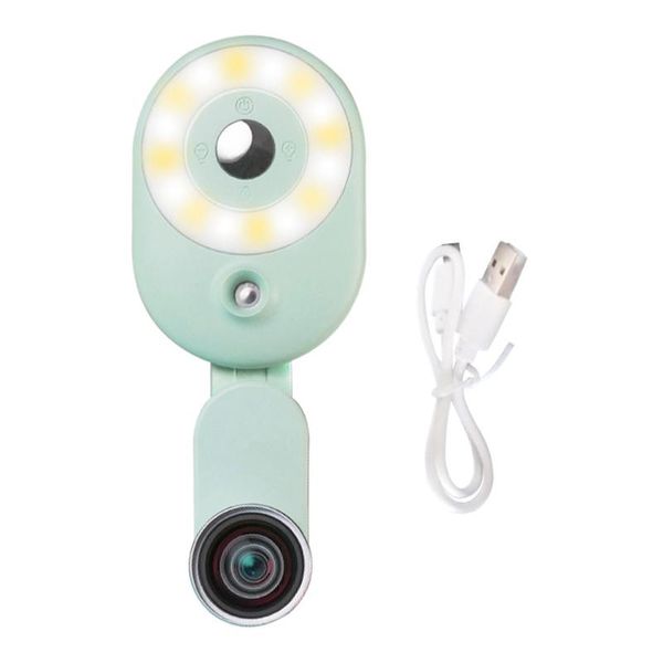 

4 modes online conference fill light for phone selfie portable clip on professional led wide angle lens skin care live streaming