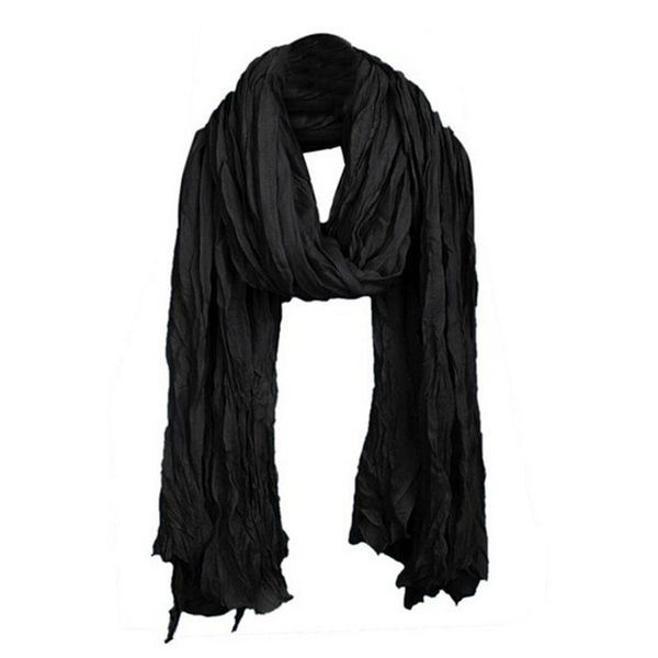 

scarves women lady retro bohemian soft large beach holidaytravellingshawl scarf cotton and linen crinkle long shawl for wome, Blue;gray