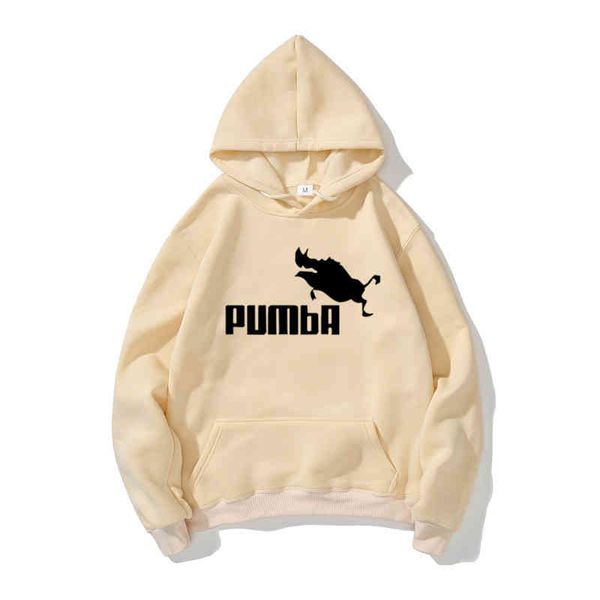 

pumba men's women's hoodies, fashion casual street beautiful clothes,, Black
