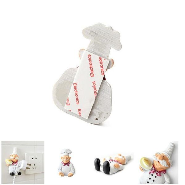 

hooks & rails cute cartoon kitchen room resin power cord socket storage rack sticky bracket plug sockets wall hanger vc