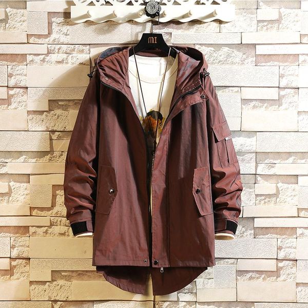 

men's jackets jacket fashion spring autum casual streetwear hoodie men waterproof clothes mens windbreaker coat male outwear, Black;brown