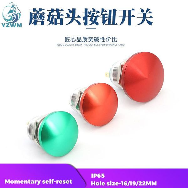 

smart home control 16mm 19mm 22mm waterproof ball head metal button switch red green mushroom self reset start stop