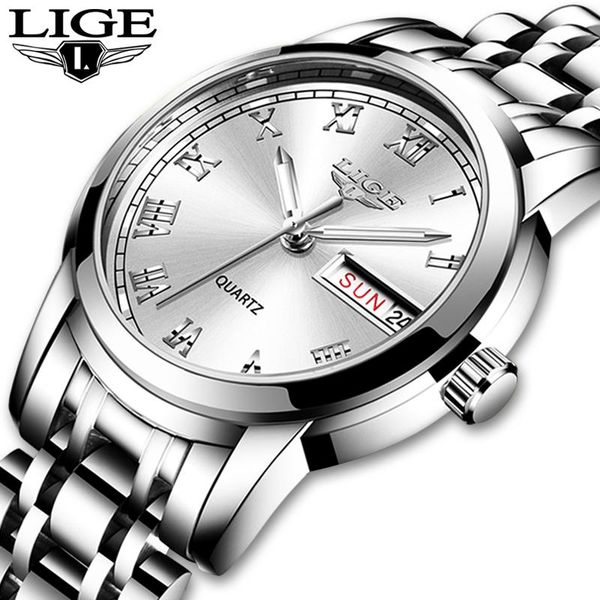 

wristwatches relogio feminino 2021 lige women watches waterproof fashion ladies watch woman quartz wrist montre femme, Slivery;brown