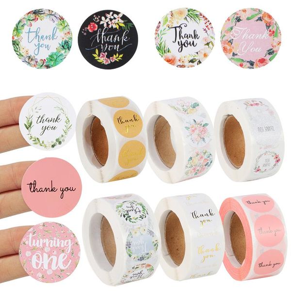 

gift wrap 500pcs floral thank you stickers baby shower 1st birthday boxes bags seal label scrapbooking stationery