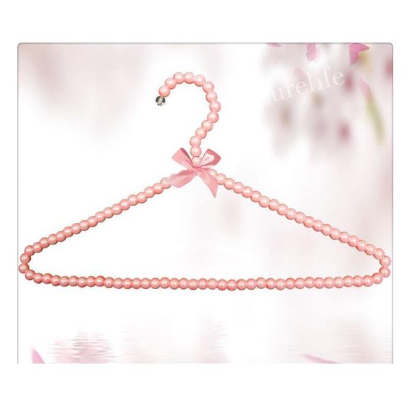 

5/10pcs/lot 40cm new arrival pearl plastic hanger clothes rack hangers for clothes coat sweater dres jllfqj