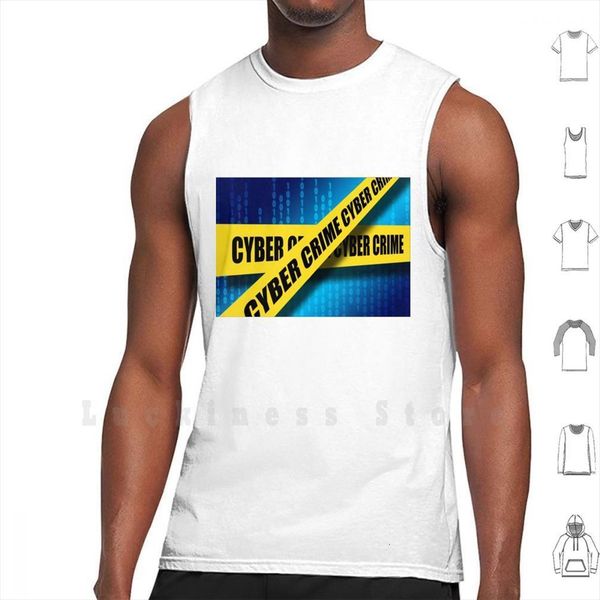 

cyber crime tank vest 100% cotton warning success horror terror eye death hell fire explosion end travel dream, White;black