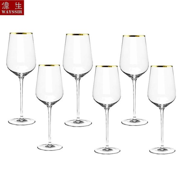 

6pcs gold line champagne crystal glass cup wedding toasting party wine crystal glass cup decoration cocktail whiskey drinking