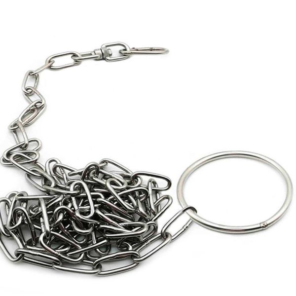 

durable stainless steel chain dog leash heavy metal chrome pet slip leads for small medium dogs walking training pet rope