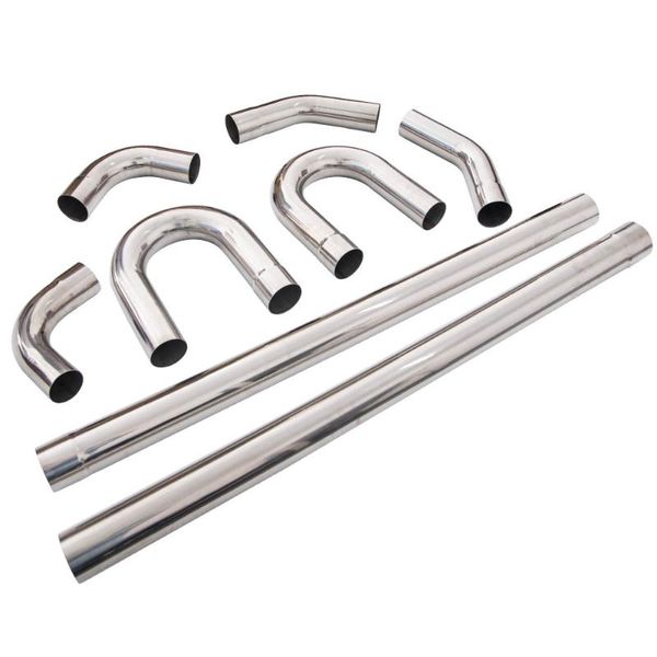 

manifold & parts 3 inch o.d. 304stainless exhaust pipe duct hose straight 45 180 90 degree piping