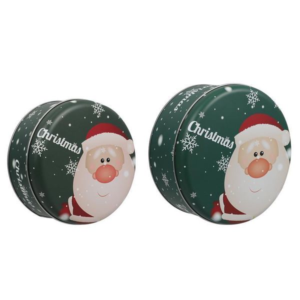 

storage bottles & jars 2pcs christmas iron boxes gift box cookie packing novel candy holders