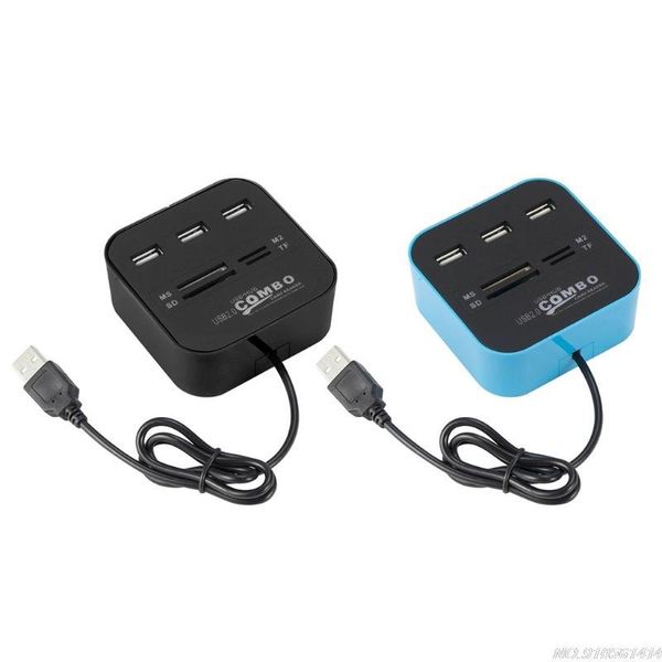 

hubs usb 2.0 hub 3-port combo, highspeed data transmission card reader splitter for lap mobile hdd, jy29 21 dropship