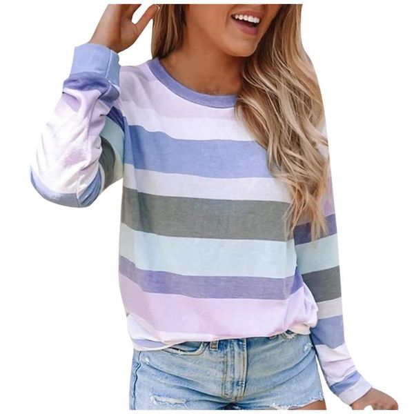 

women's hoodies & sweatshirts women autumn loose sweatshirt harajuku stripe printed casual pullover female coat 2021 whole sale, Black