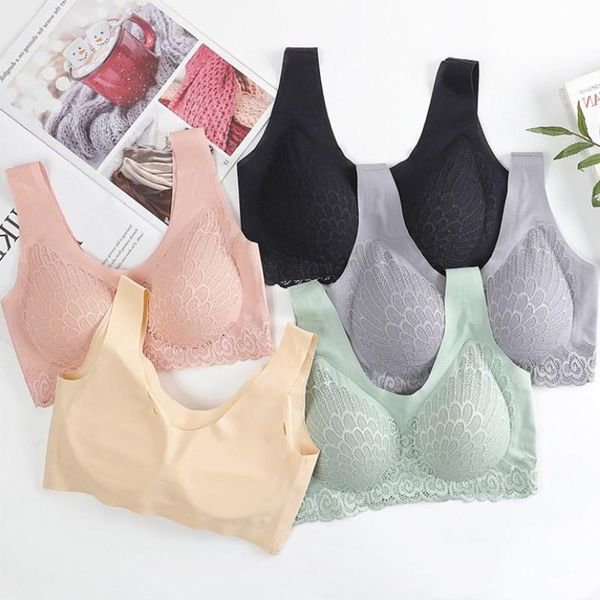 

bras plus size ice silk women bra latex bh push up bralette seamless with pad breathable brassiere sleep crop lingerie, Red;black