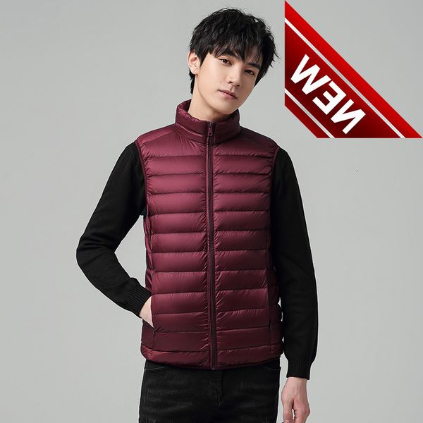 

men's vest with stand-up collar casual for winter new sleeveless jacket, Black