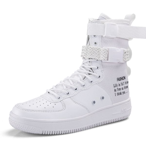 

fashion high mens casual shoes spring hip hop red sneakers men shoes new white bottom lace up flats breathable army boots
