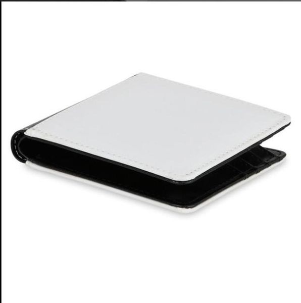 

wallets 5pcs sublimation blank pu&cloth double side foldable men clutch wallet printing thermal transfer purse, Red;black