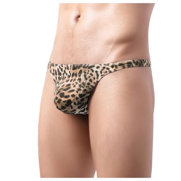 

underpants underwear thong leopard print men's gay mens lingerie men thongs and g strings tanga hombre, Black;white