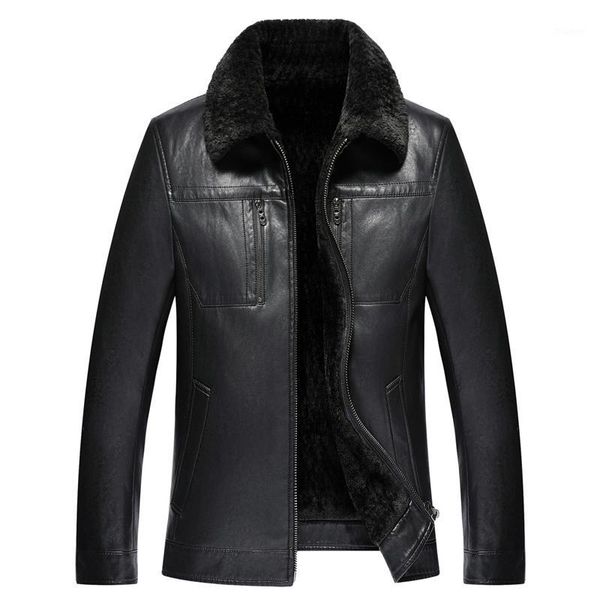 

black men winter warm lamb woolen casual jacket men faux leather jacket coat chaqueta cuero hombre1