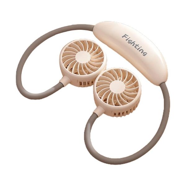 

electric fans creative triangle hanging neck fan portable usb charging small air cooler tool 95ac