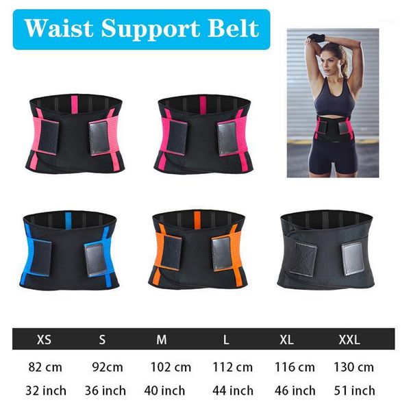 

waist support fitness back trainer trimmer belt adjustable lumbar weightlifting tummy slim belts safety correctors1, Black;gray