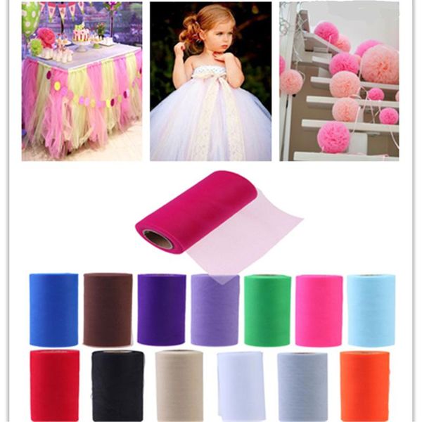

15cmx22m tulle roll spool tulle skirt organza spool supplies tutu diy baby shower wedding party decoration 7zsh759