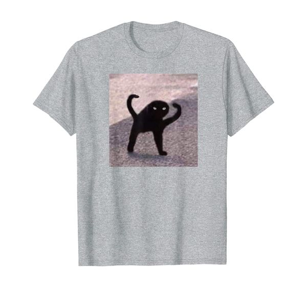 

cursed cat memes: cursed cat angry as fuk dank meme t-shirt, White;black