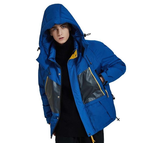 

duck down et, men's hoodie, winter coat, warm, windproof, large size, 90%, Black