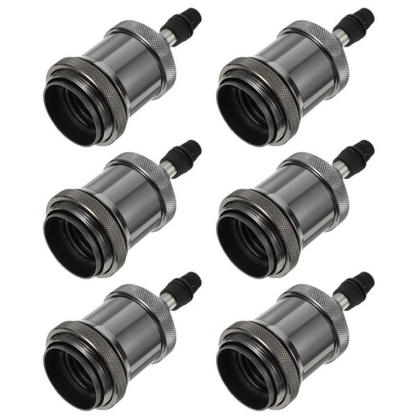 

lamp holders & bases 6pcs e-27 e-26 light sockets aluminum retro style