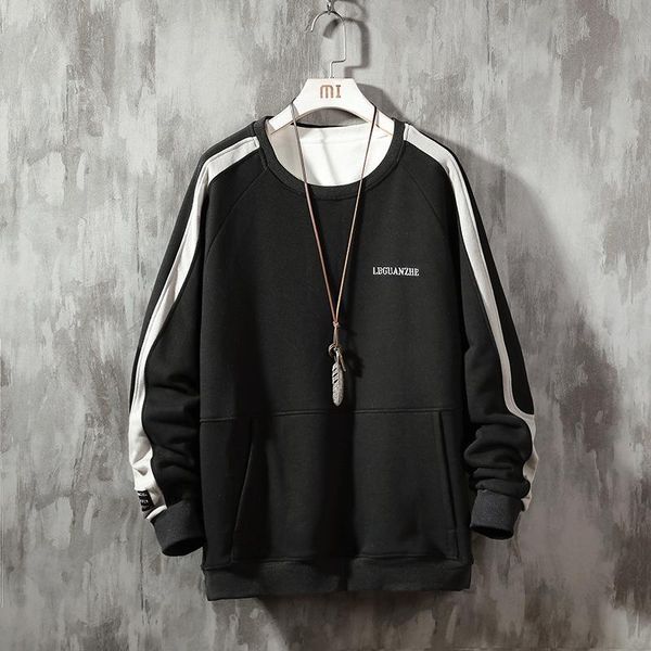 

men's hoodies & sweatshirts fashion brand black print 2021 spring autumn hip hop loose casual punk streetwear clothes