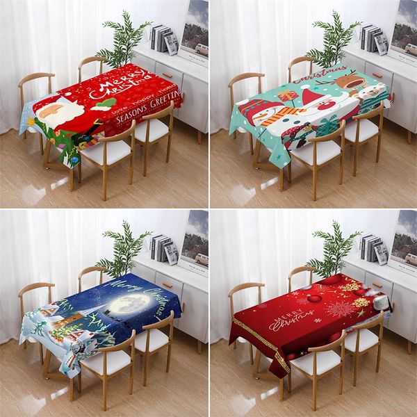 

table cloth digital printed christmas tablecloth xmas cover santa claus bells dinning for home party decor