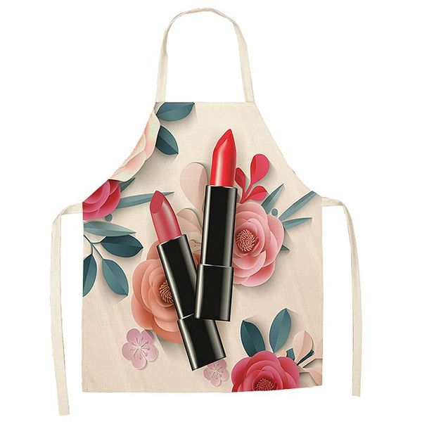 

printing cotton linen aprons waterproof polyester woman bibs houshhold kitchen cooking baking coffee shop cleaning aprons