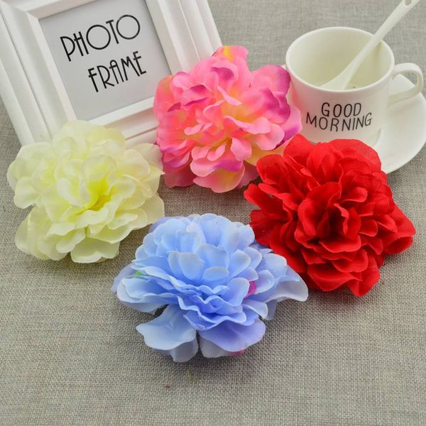 

5uds 10cm silk rose wedding car decoration bridesmaid doll bouquet peony artificial flower home diy jewelry