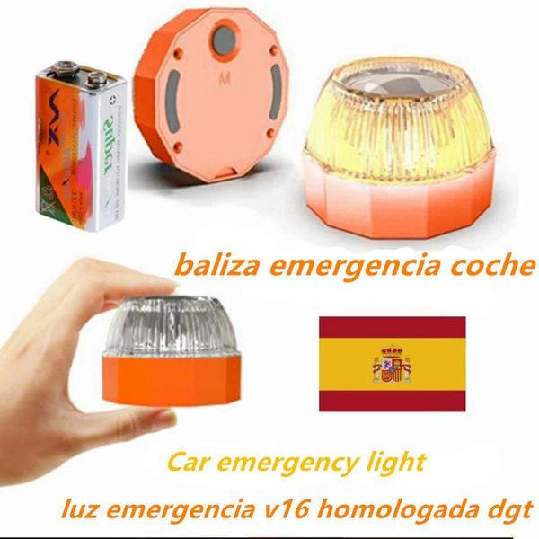 

emergency lights light v16 homologated approved dgt help flash strobe roadside traffic safety warning beacon sign lamp