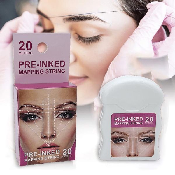 

eyebrow tools & stencils 20 meters microblading mapping string pre-inked marker thread tattoo brows point white beauty makeup cosmetics