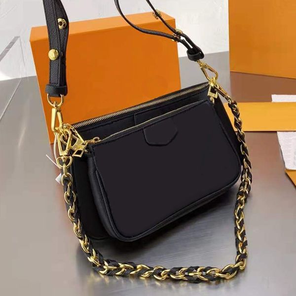 

two-piece t suit bag 2021 ladies 4-color leather handbag with original box date code wallet hand single shoulder messenger bag