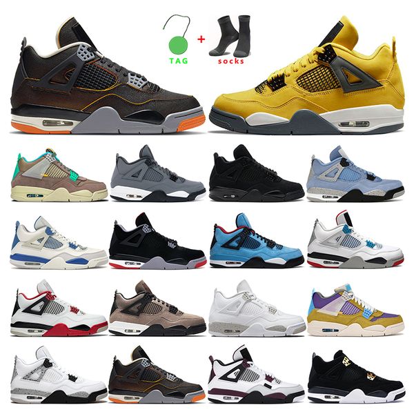 

men basketball shoes 4s womens taupe haze university blue starfish lightning white cement oreo black cat what the mens trainer sports sneake