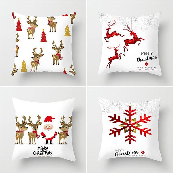 

cushion/decorative pillow s christmas snowman printed throw case for xmas elk decoration cushion covers living room sofa