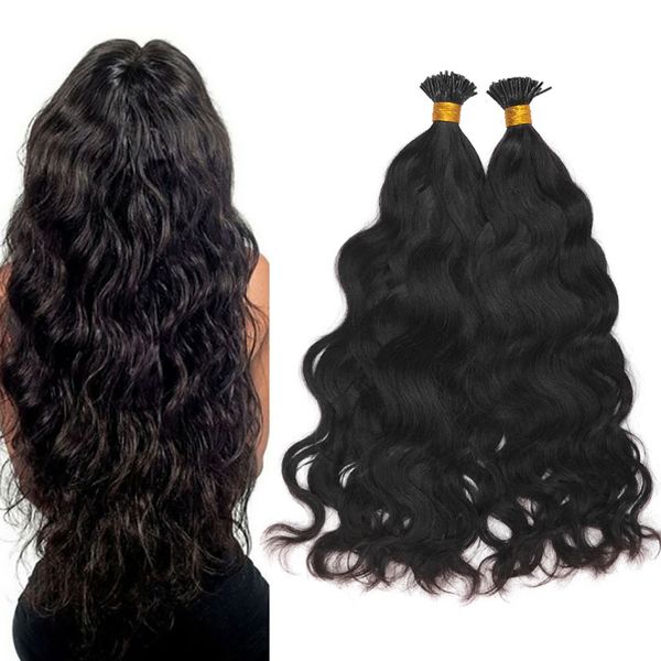 

i tip hair extension malaysian remy human hairs extensions 100 strands 1g/s, Black