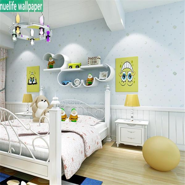 

wallpapers stars cute cartoon children room bedroom wallpaper green non-woven girl home background wall